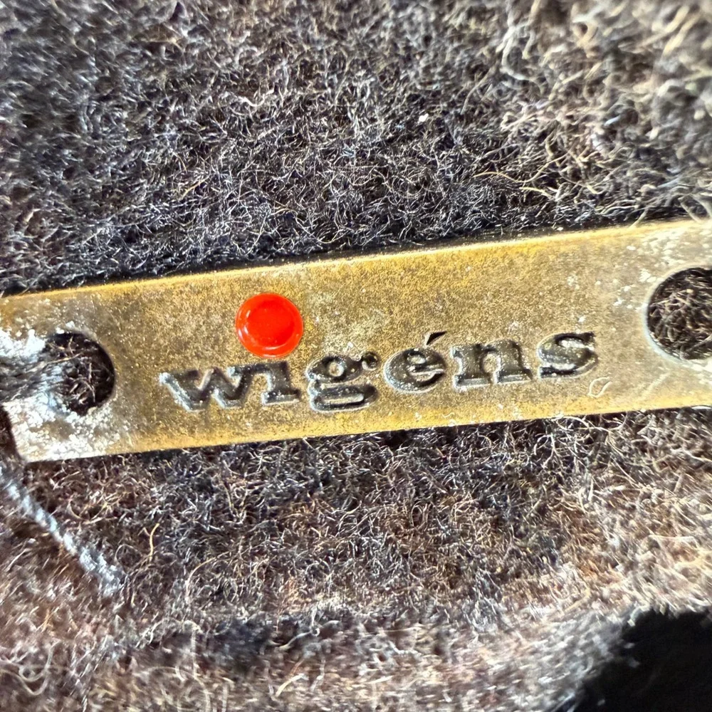 Vtg. Wigens Johnston & Murphy Wool Cashmere Shadow Plaid Cap Earflaps Gray 58 L